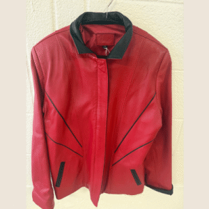 58. Red Leather Jacket - (Women's)