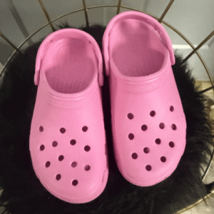 87. Pink Crocs - (Kid's 5)